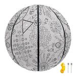 Grey And Black Mystical Wiccan Print Basketball