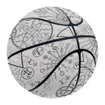 Grey And Black Mystical Wiccan Print Basketball