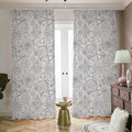 Grey And Black Mystical Wiccan Print Dimout Pencil Pleat Curtains
