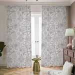 Grey And Black Mystical Wiccan Print Blackout Pencil Pleat Curtains