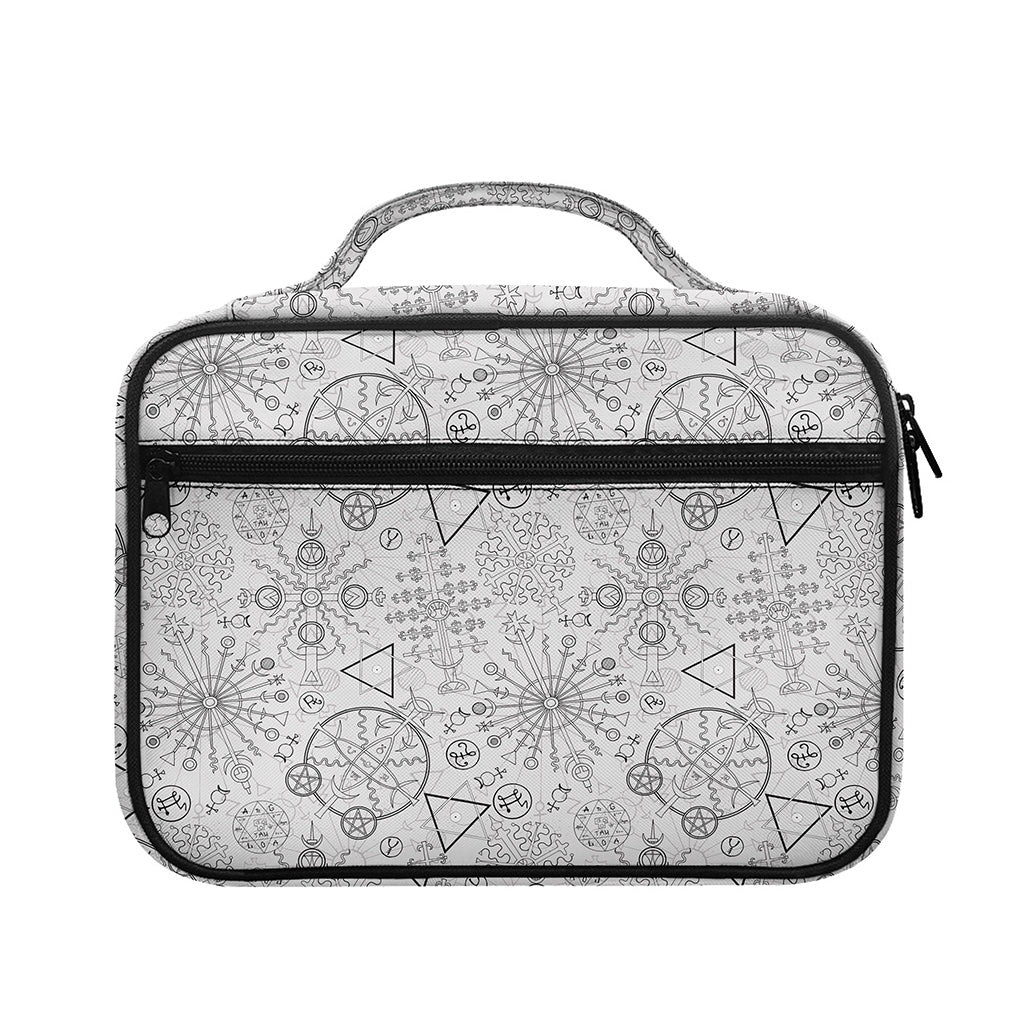 Grey And Black Mystical Wiccan Print Briefcase Bible Bag