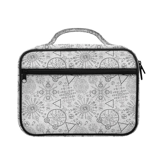 Grey And Black Mystical Wiccan Print Briefcase Bible Bag