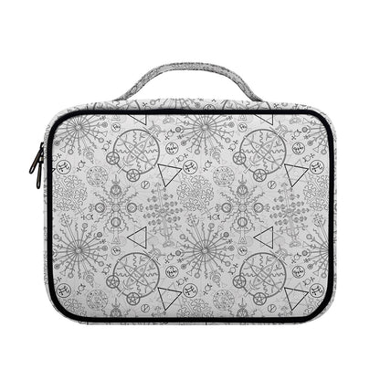 Grey And Black Mystical Wiccan Print Briefcase Bible Bag