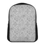 Grey And Black Mystical Wiccan Print Casual Backpack