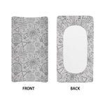 Grey And Black Mystical Wiccan Print Changing Pad Cover