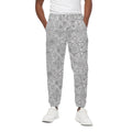 Grey And Black Mystical Wiccan Print Cotton Sweatpants