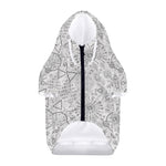 Grey And Black Mystical Wiccan Print Dog Zip Up Hoodie