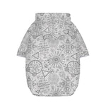 Grey And Black Mystical Wiccan Print Dog Zip Up Hoodie