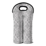 Grey And Black Mystical Wiccan Print Double Neoprene Wine Tote