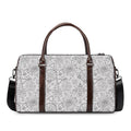 Grey And Black Mystical Wiccan Print Duffel Bag