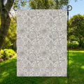 Grey And Black Mystical Wiccan Print Garden Flag