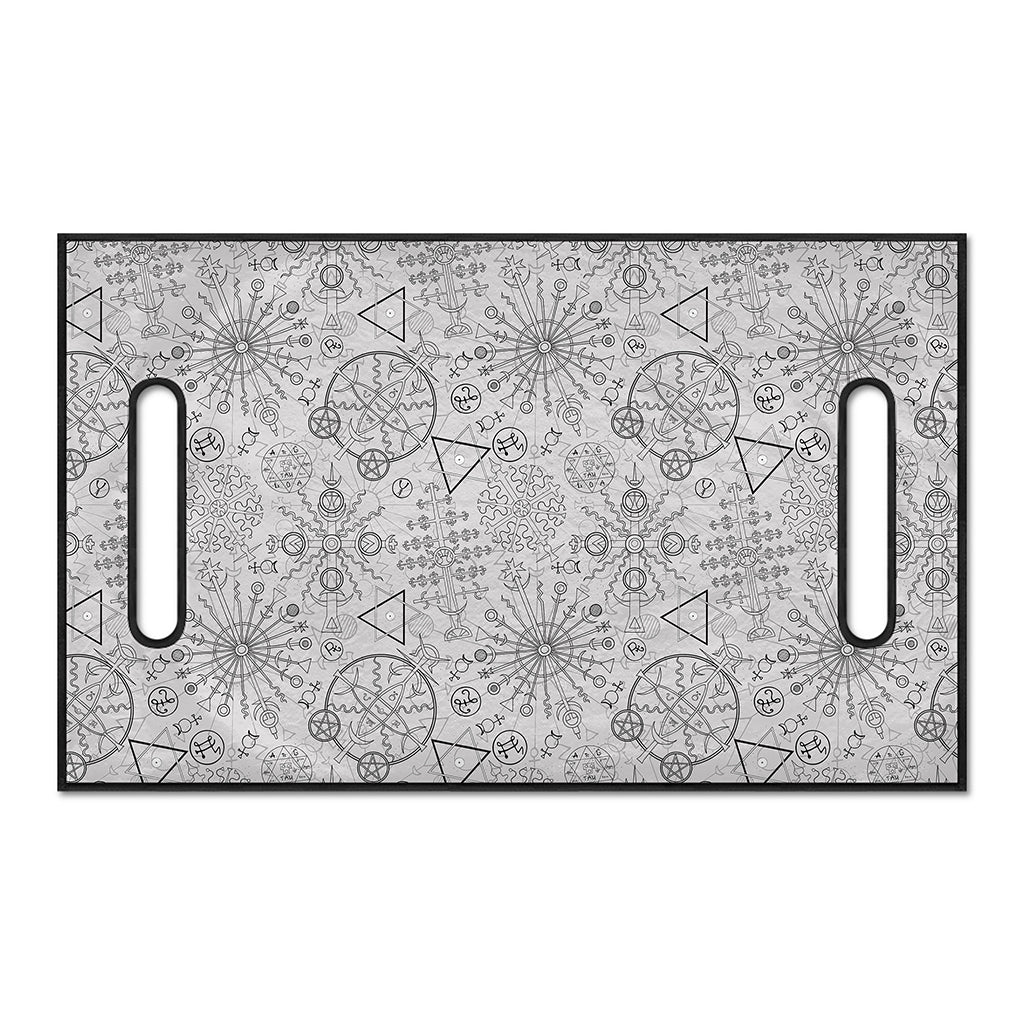 Grey And Black Mystical Wiccan Print Golf Cart Seat Cover