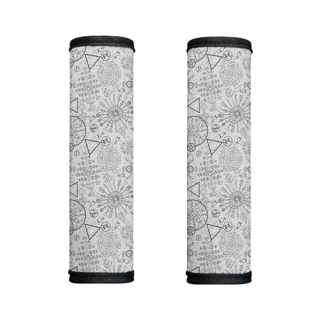 Grey And Black Mystical Wiccan Print Handle Covers