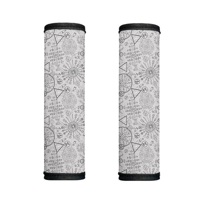 Grey And Black Mystical Wiccan Print Handle Covers