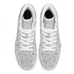 Grey And Black Mystical Wiccan Print High Top Leather Sneakers