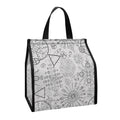 Grey And Black Mystical Wiccan Print Insulated Lunch Tote
