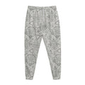 Grey And Black Mystical Wiccan Print Jogger Pants