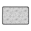 Grey And Black Mystical Wiccan Print Kitchen Mat