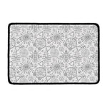 Grey And Black Mystical Wiccan Print Kitchen Mat