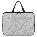 Grey And Black Mystical Wiccan Print Laptop Sleeve With Handle