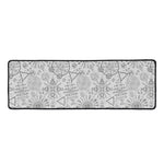 Grey And Black Mystical Wiccan Print Long Kitchen Mat