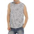 Grey And Black Mystical Wiccan Print Men's Fitness Tank Top