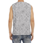 Grey And Black Mystical Wiccan Print Men's Fitness Tank Top