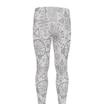 Grey And Black Mystical Wiccan Print Men's leggings