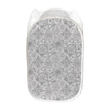 Grey And Black Mystical Wiccan Print Mesh Laundry Hamper