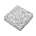 Grey And Black Mystical Wiccan Print Outdoor Seat Cushion Cover
