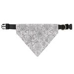 Grey And Black Mystical Wiccan Print Over The Collar Dog Bandana