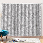 Grey And Black Mystical Wiccan Print Pencil Pleat Curtains
