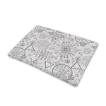 Grey And Black Mystical Wiccan Print Pet Cooling Mat Cover