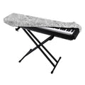 Grey And Black Mystical Wiccan Print Piano Keyboard Cover