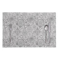 Grey And Black Mystical Wiccan Print Placemat