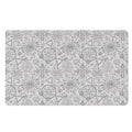 Grey And Black Mystical Wiccan Print Polyester Doormat