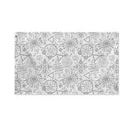 Grey And Black Mystical Wiccan Print Polyester Flag