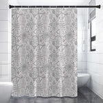 Grey And Black Mystical Wiccan Print Premium Shower Curtain