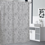 Grey And Black Mystical Wiccan Print Premium Shower Curtain