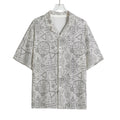 Grey And Black Mystical Wiccan Print Rayon Hawaiian Shirt