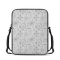 Grey And Black Mystical Wiccan Print Rectangular Crossbody Bag