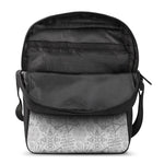 Grey And Black Mystical Wiccan Print Rectangular Crossbody Bag