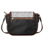 Grey And Black Mystical Wiccan Print Saddle Bag