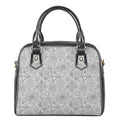 Grey And Black Mystical Wiccan Print Shoulder Handbag