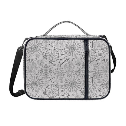 Grey And Black Mystical Wiccan Print Shoulder Strap Bible Bag