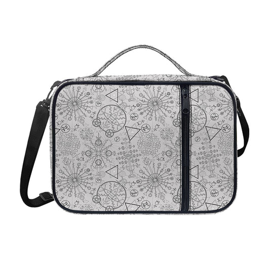 Grey And Black Mystical Wiccan Print Shoulder Strap Bible Bag