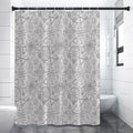 Grey And Black Mystical Wiccan Print Shower Curtain