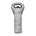 Grey And Black Mystical Wiccan Print Single Neoprene Wine Tote