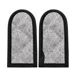Grey And Black Mystical Wiccan Print Skillet Handle Cover