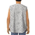 Grey And Black Mystical Wiccan Print Sleeveless Baseball Jersey